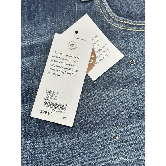 Lane Bryant Jeans Womens Size 18 HighRise Flex Magic Waistband Jeans Embellished - Picture 4 of 11